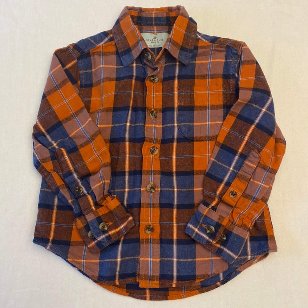 Boys 2T/3T Class Club Flannel
